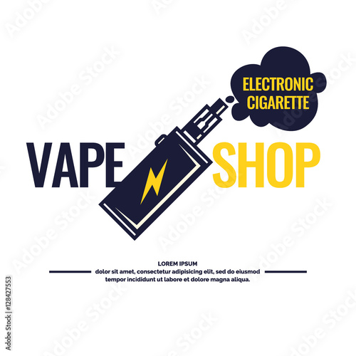 Drawing and poster of Electronic cigarette.