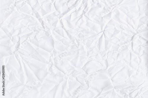 Obraz na płótnie Crumpled white paper texture or paper background - Available in high-resolution of your project. w salonie