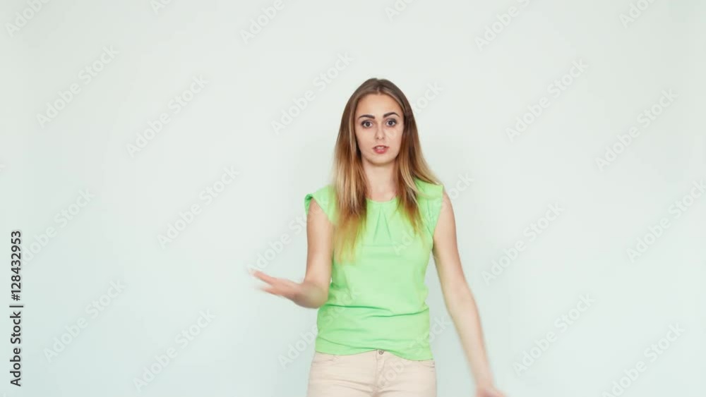 Angry teenager old cursing and waving his arms Angry teenager old cursing and waving his arms