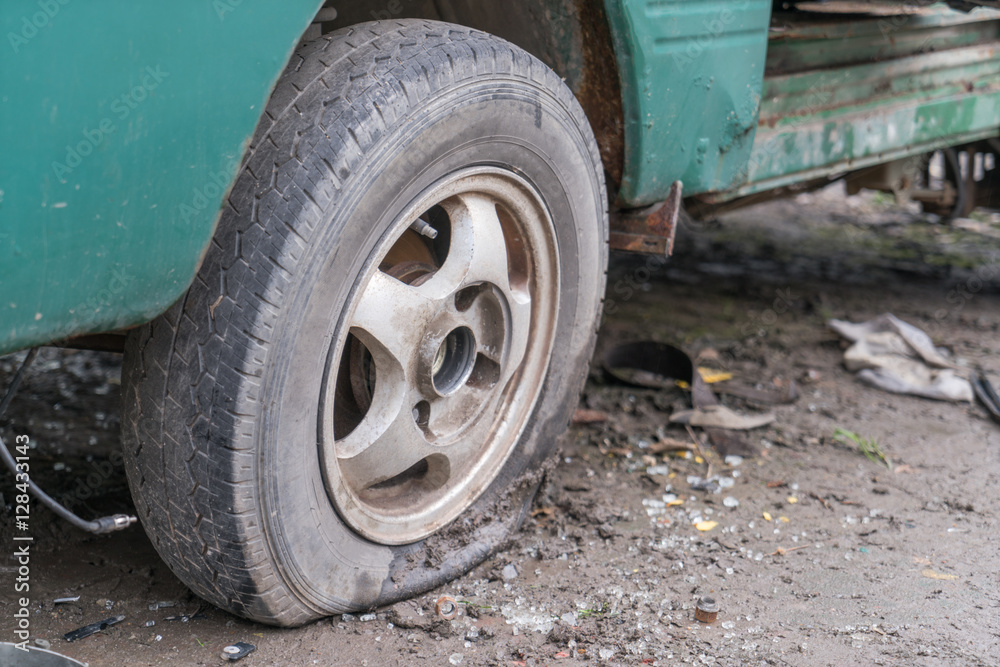 detail shot of Car Wreck.