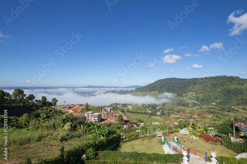 fog in the morning with mountain at Khao Kho  Thailand