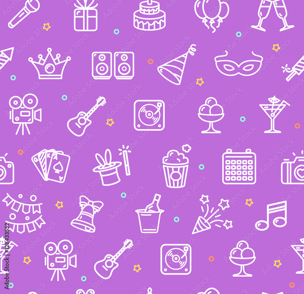 Party Background Pattern. Vector Party Background Pattern. Vector