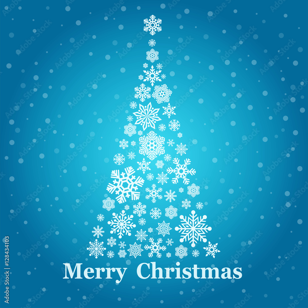 Christmas snowflakes light vector background. Christmas tree and new year. Vector flat illustration. Christmas snowflakes light vector background. Christmas tree and new year. Vector flat illustration.