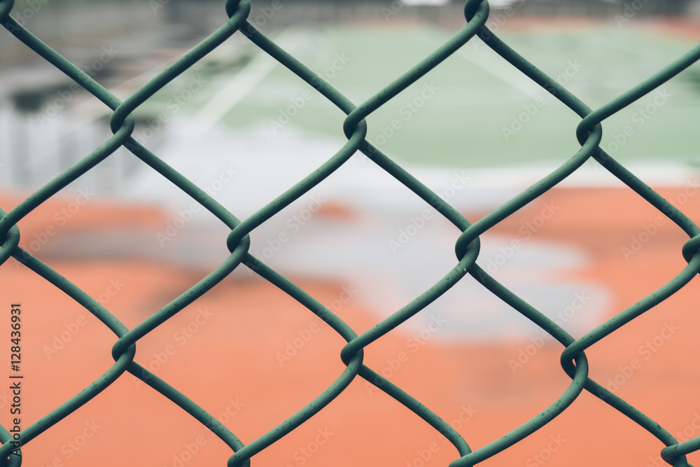 Fototapeta premium full frame of lattice with sky on background.