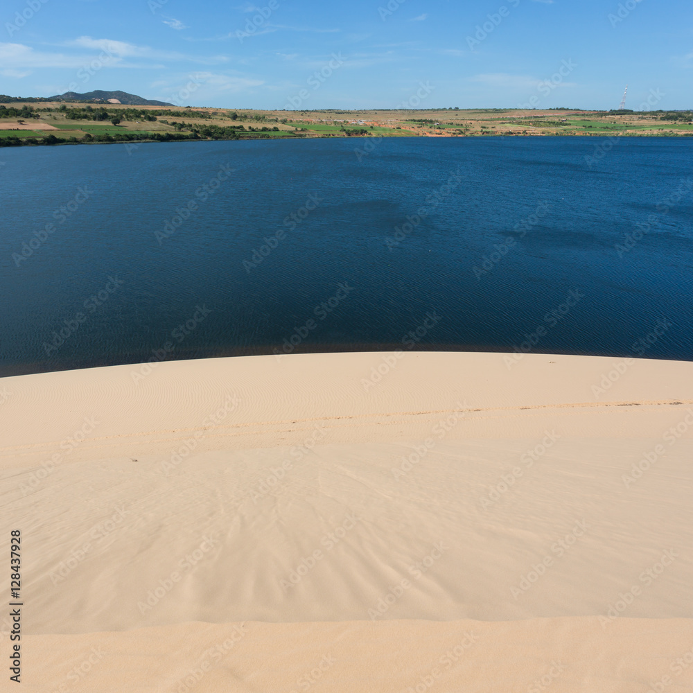 white sand dune desert in Mui Ne, Vietnam white sand dune desert in Mui Ne, Vietnam