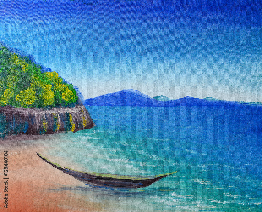 Fotografie tropical beach painting