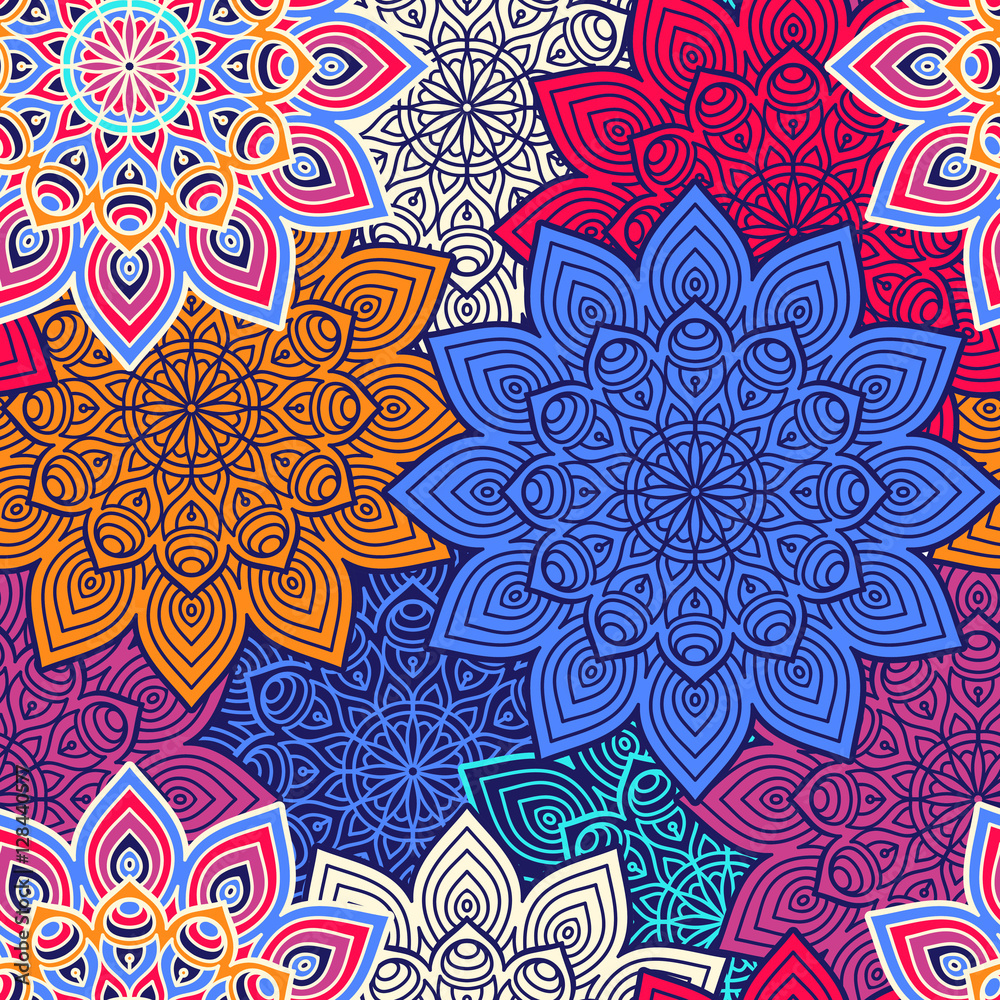 Ethnic floral seamless pattern Ethnic floral seamless pattern