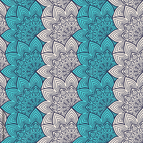 Ethnic floral seamless pattern