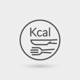 kcal thin line icon