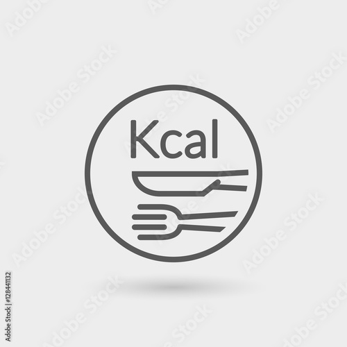 kcal thin line icon photo