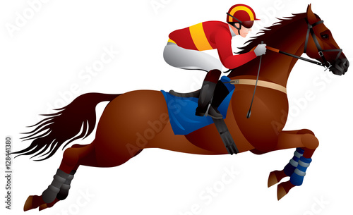 Horse race Derby jump, Equestrian sport horse and rider in vector, steeplechase, racing, Jockey, competition, horseman, Hippodrome, Thoroughbred horse, gambling, The Sport of Kings