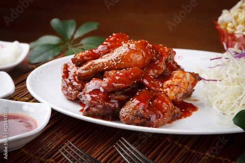  seasoned spicy chicken, yangnyeom chicken, 양념치킨