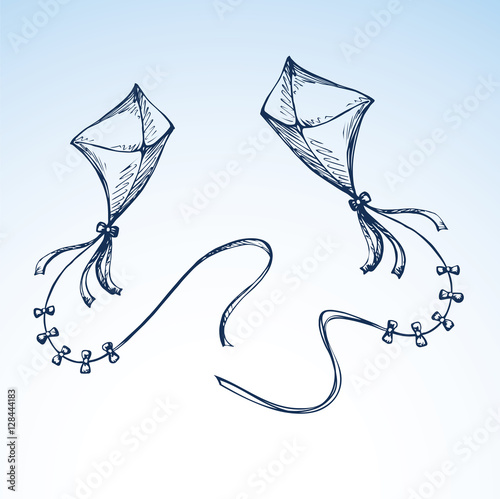Kite. Vector drawing