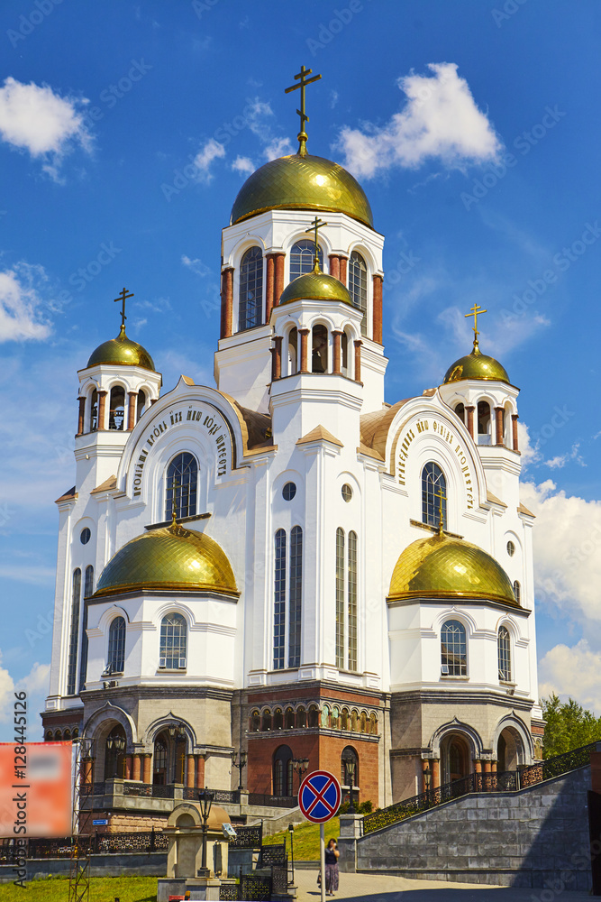 Temple on blood in the ekaterinburg city