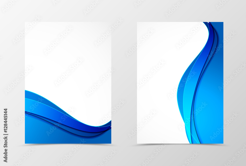 Front and back wave flyer template design