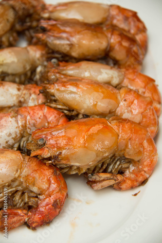 fried Shrimp with olive oil