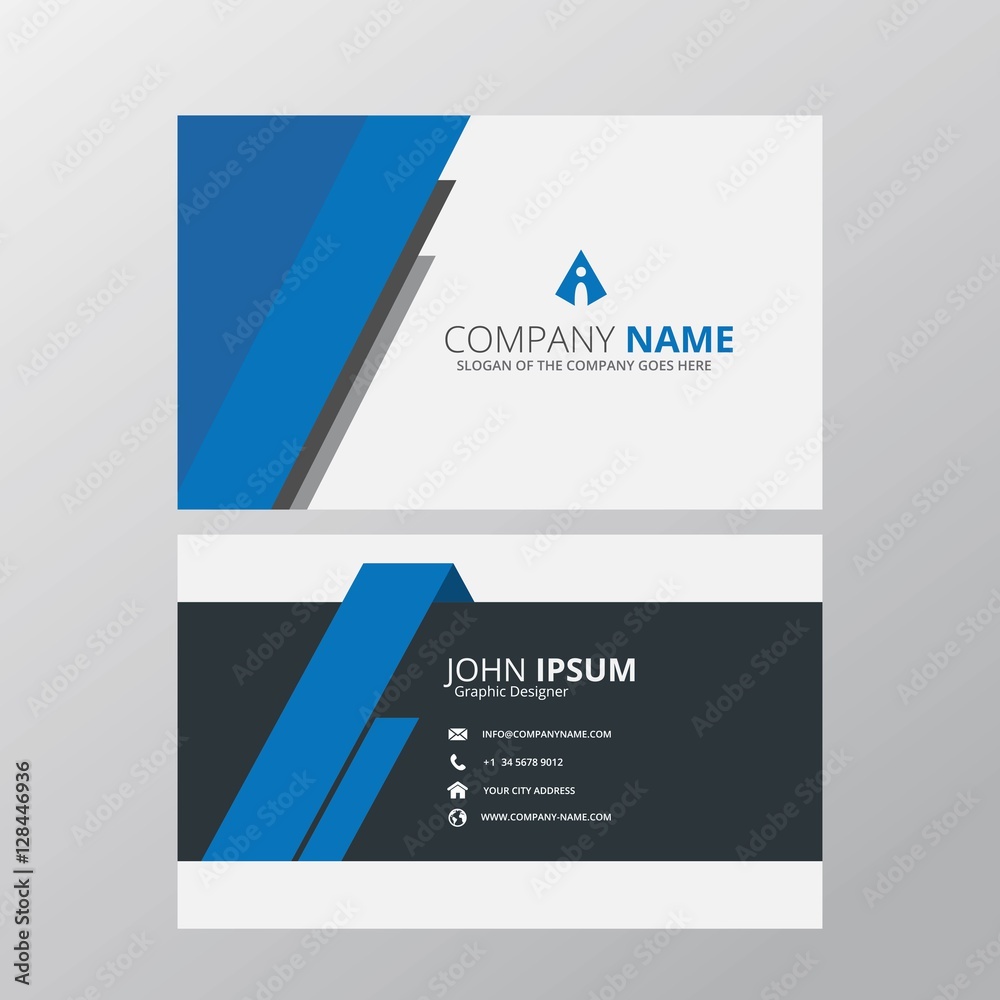 Fototapeta premium Modern Creative and Clean Business Card Design Print Templates. Flat Style Vector Illustration