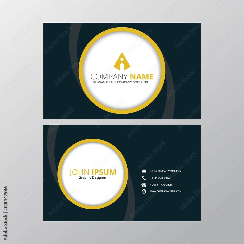 Obraz premium Modern Creative and Clean Business Card Design Print Templates. Flat Style Vector Illustration