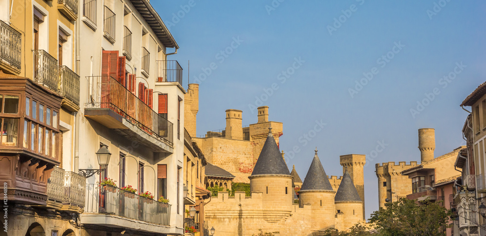 Panorama of the historical center of Olite