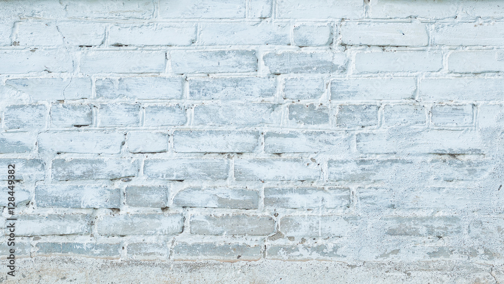 Fototapeta premium Loft styled white brick wall.