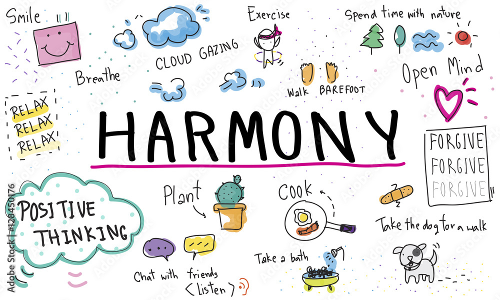 Mindfulness Optimism Relax Harmony Concept Mindfulness Optimism Relax Harmony Concept