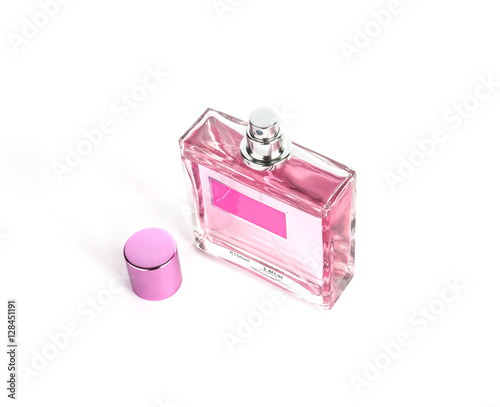 Perfume in beautiful bottle isolated on white background