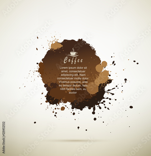 brown Ink splats with text space. vector ink splashes.