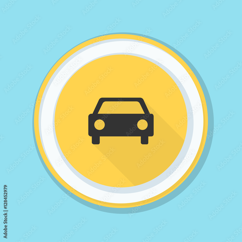 Car Warning Sign illustration Car Warning Sign illustration