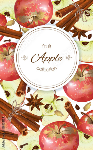 Vector apple banner.