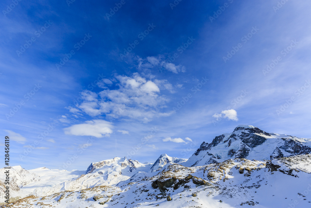 Matterhorn surroundings with Gornegrat in Zermatt, Switzerland
