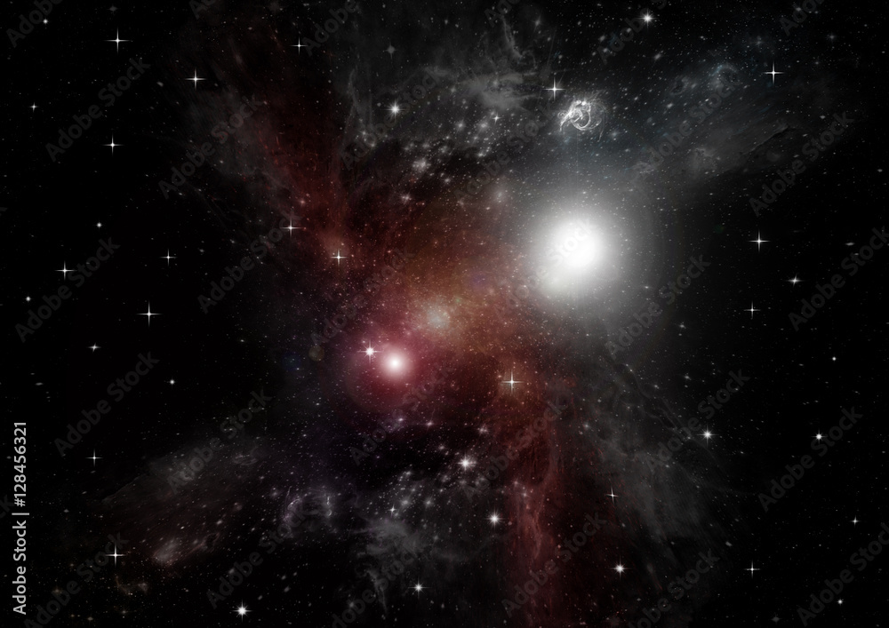 galaxy in a free space galaxy in a free space