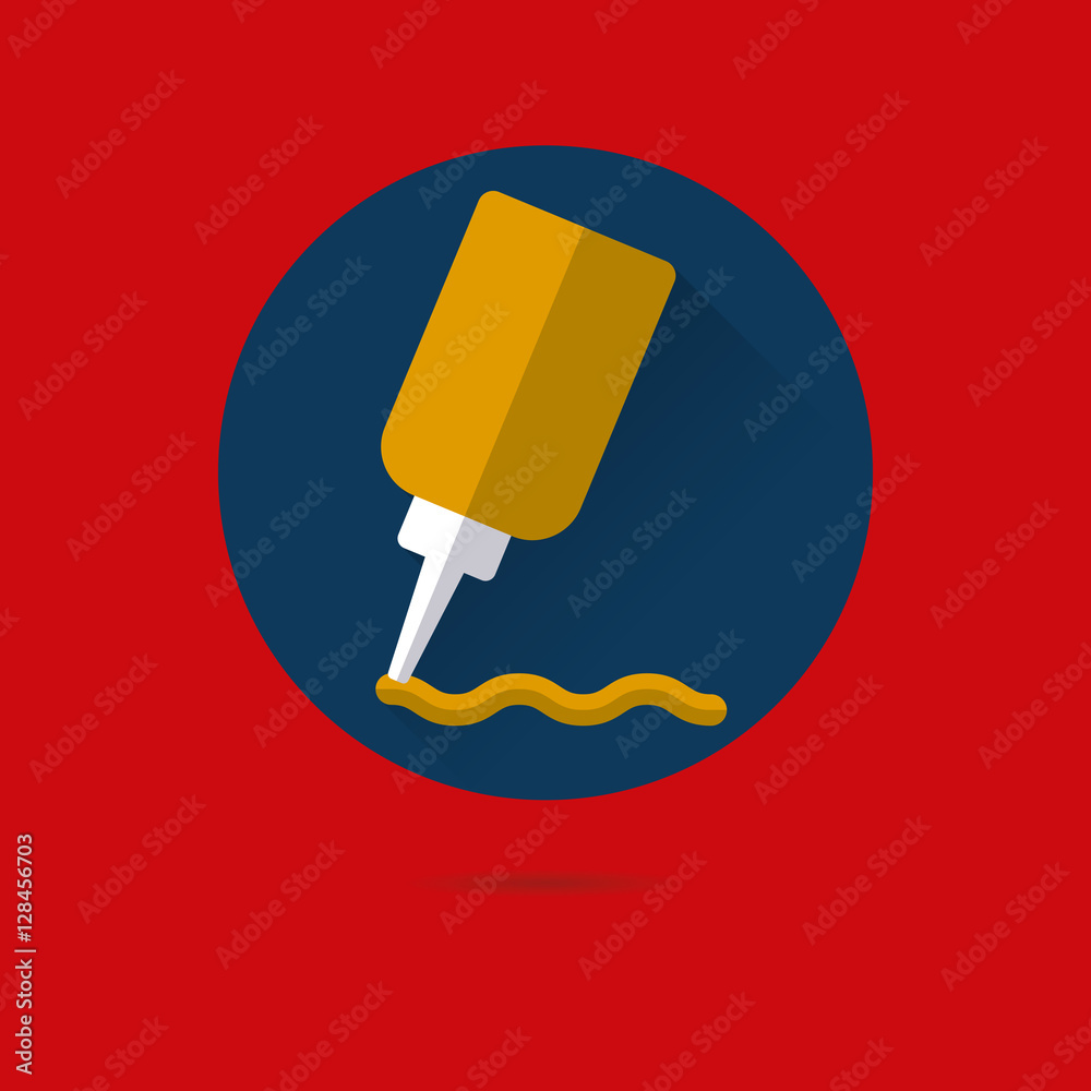 mustard squeeze bottle flat design vector icon mustard squeeze bottle flat design vector icon