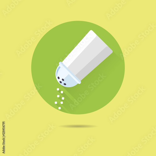 salt shaker flat design vector icon
