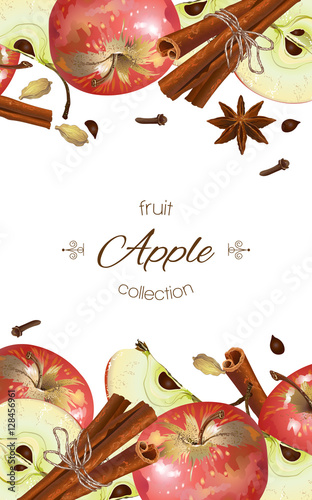 Vector apple banner.