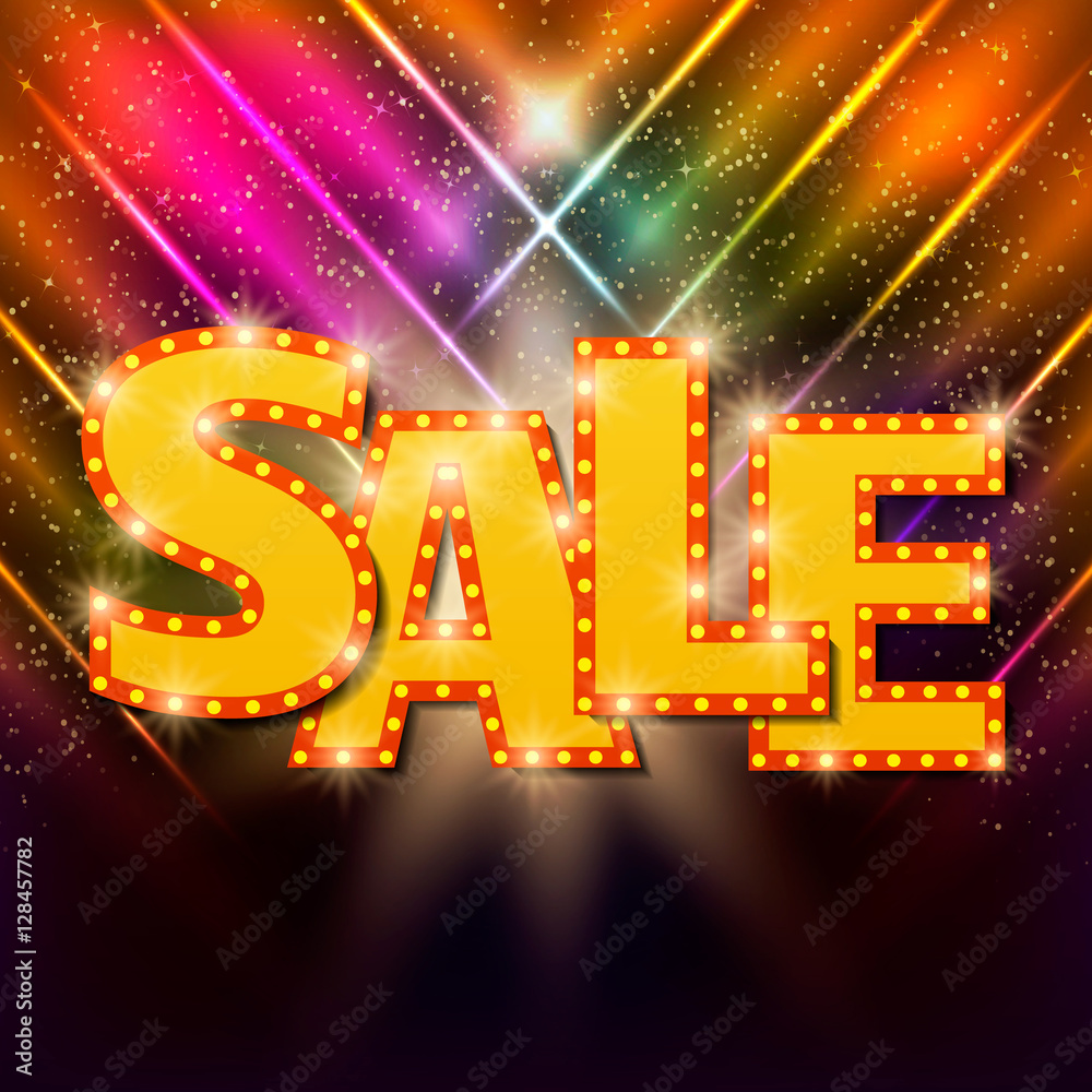 Sale background with shining effect