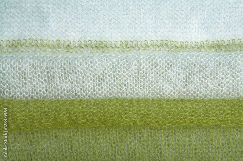 Bilde på lerret knitted green and grey mohair fabric