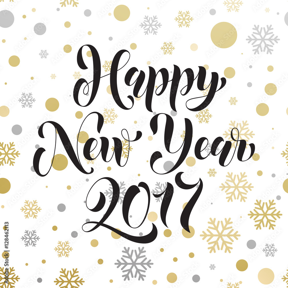 Ornament decoration pattern background golden New Year vector