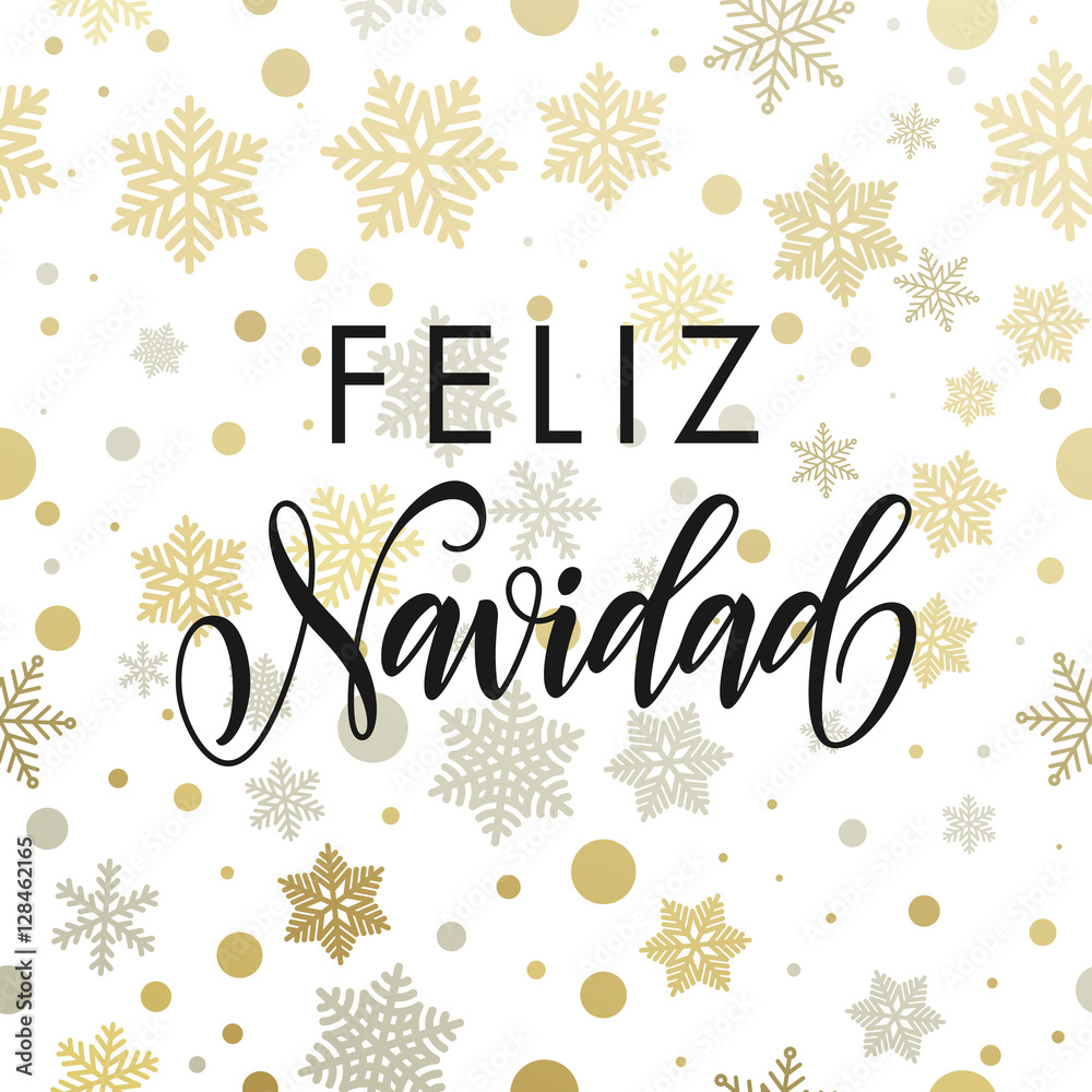 Feliz Navidad golden glitter text calligraphy spanish Christmas Feliz Navidad golden glitter text calligraphy spanish Christmas