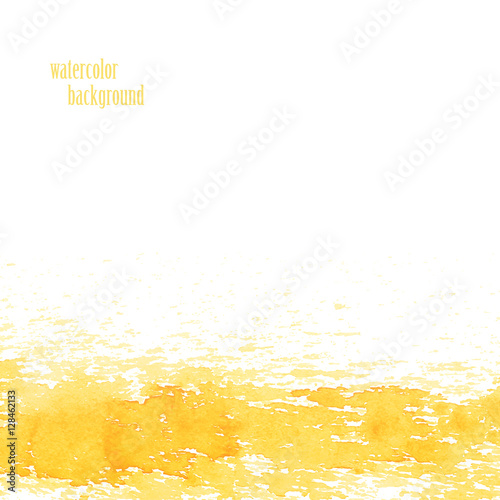 Watercolor background for layout. Vector yellow splashes. eps 10