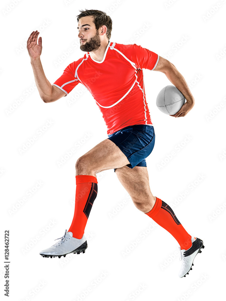 rugby player man isolated 