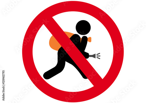 Schild Einbrecher verboten