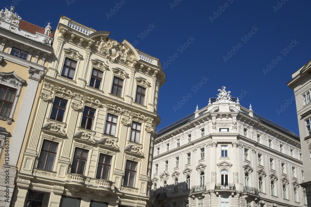 Wien - Altstadthäuser an der Freyung, Österreich