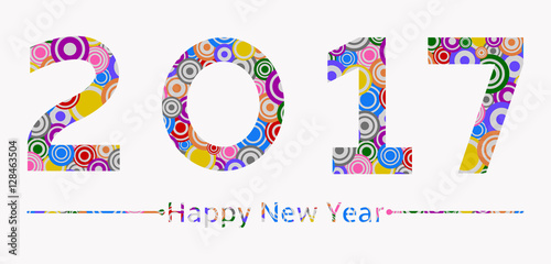 2017 background new years multicolored circles