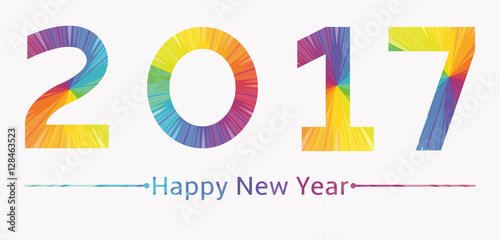 2017 new years background multicolor spiral
