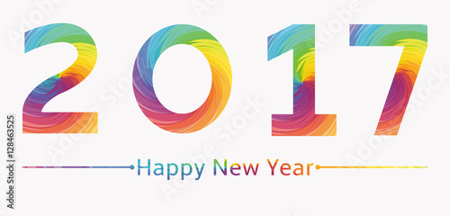 2017 new years background multicolored spiral