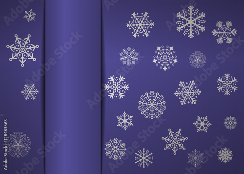 violet christmas background with space right