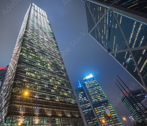 low angle view of skyscrapers in Shenzhen,China. © fanjianhua