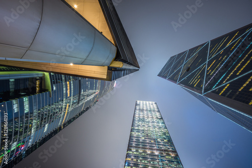 low angle view of skyscrapers in Shenzhen,China.