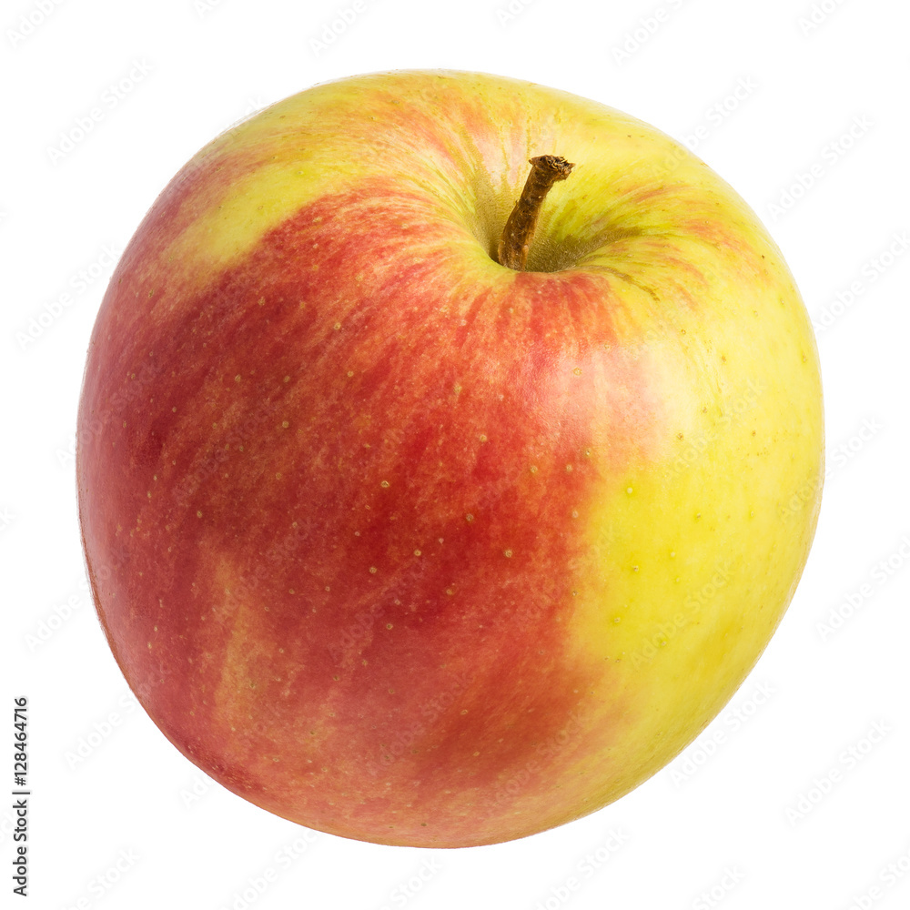 Perfect fresh red with yellow apple isolated on white background ...
