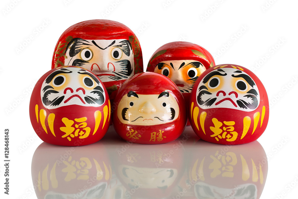 Daruma family, lucky doll Good luck new year of japanese